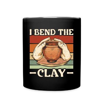 Pottery I Bend The Clay Ceramics - Full Colour Mug - black - Front