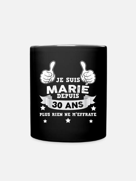 Mariage Depuis 30 Ans - Mug uni - noir