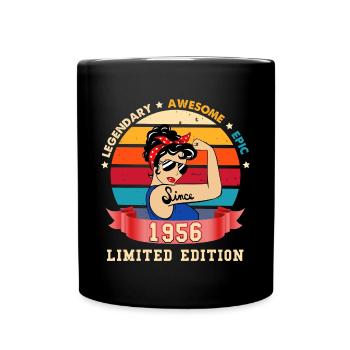 Femme Légende Anniversaire 1956 Edition Limitée - Mug uni - noir - Devant