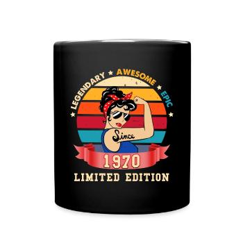 Birthday 1970 Woman Legend Epic Vintage - Full Colour Mug - black - Front