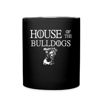 Haus der Bulldoggen - Tasse einfarbig - Schwarz - Vorne