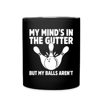 Bowling Bowler Gutter Strike Replacement Needles - Full Colour Mug - black - Front