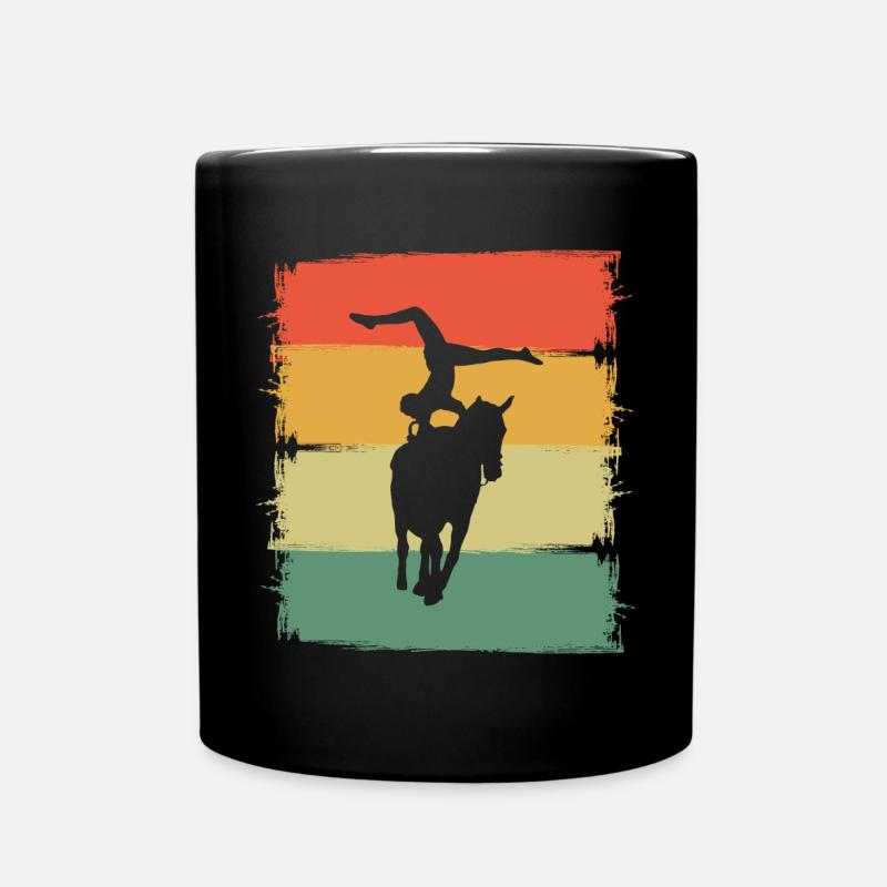 Voltigieren Reiten Reiter Voltigierer Akrobat - Tasse einfarbig - Schwarz