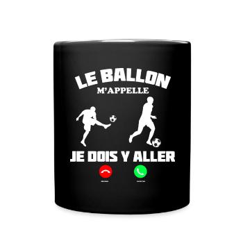 Footballeur Cadeau Citation Foot Homme - Mug uni - noir - Devant