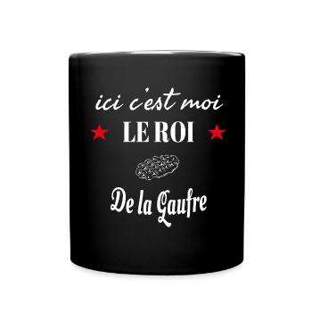 Ici ROI De la Gaufre - Mug uni - noir - Devant