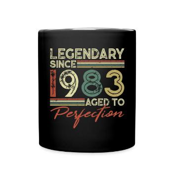 1983 vintage vintage birthday retro gift - Full Colour Mug - black - Front