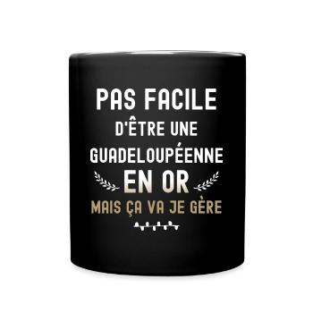 Guadeloupéenne En Or ça Va Je Gère - Mug uni - noir - Devant