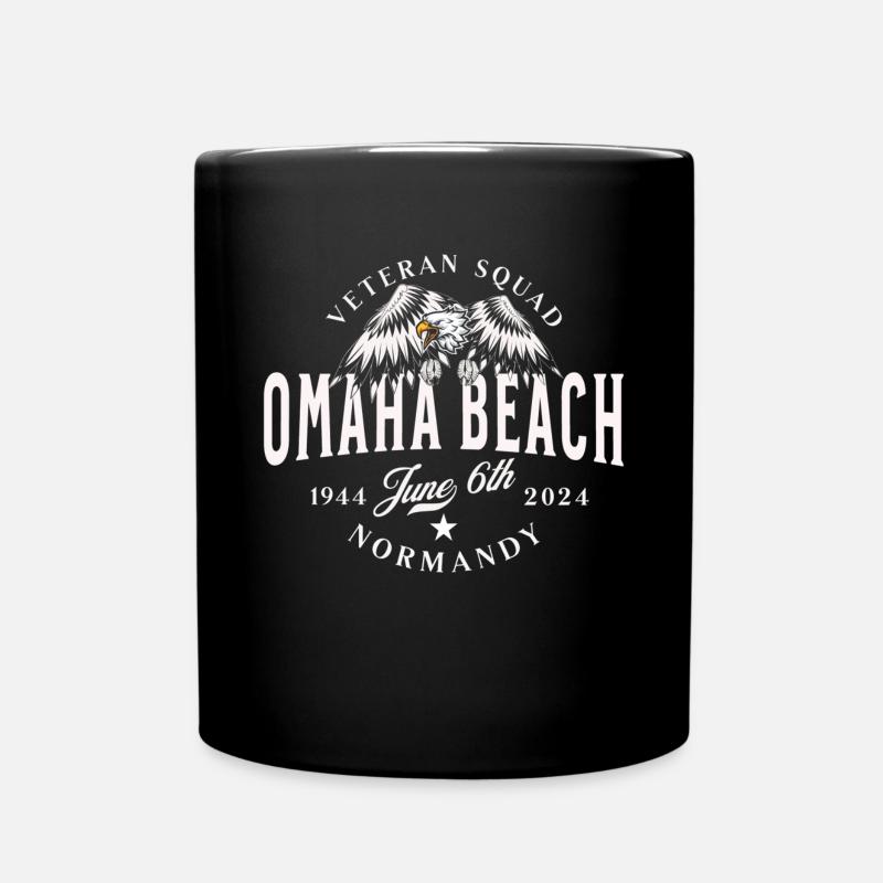Omaha Beach 6. Juni - Tasse einfarbig - Schwarz