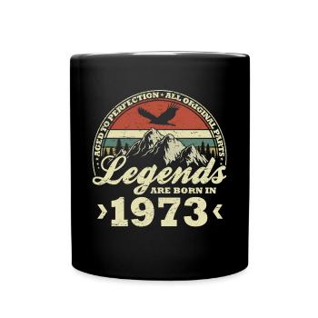 Les légendes sont nées en 1973 - Mug uni - noir - Devant