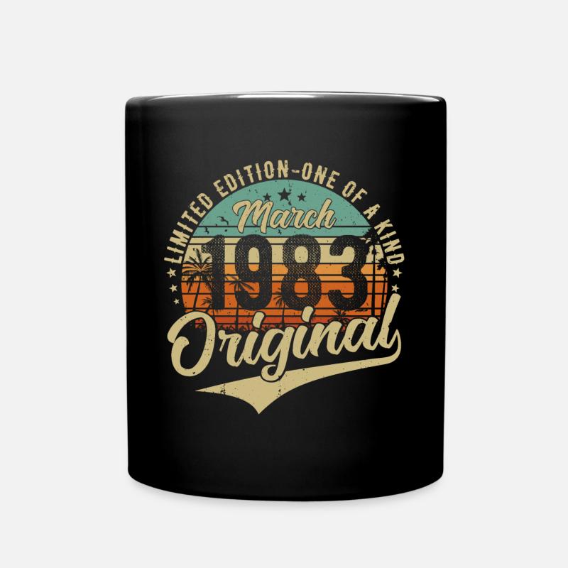 Mars 1983 Anniversaire du millésime original - Mug uni - noir