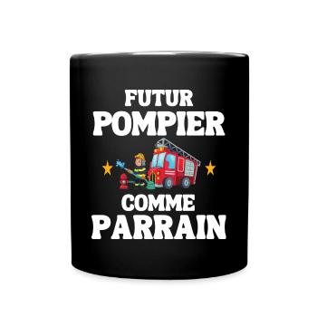 Future Firefighter as godfather - Full Colour Mug - black - Front