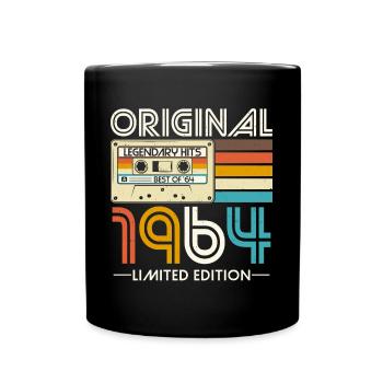Jahrgang 1964 Vintage Geburtstag Retro Geschenk - Tasse einfarbig - Schwarz - Vorne
