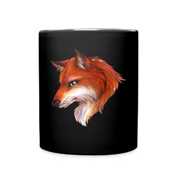 Fuchs Profil Tolles Motiv für Naturliebhaber - Tasse einfarbig - Schwarz - Vorne