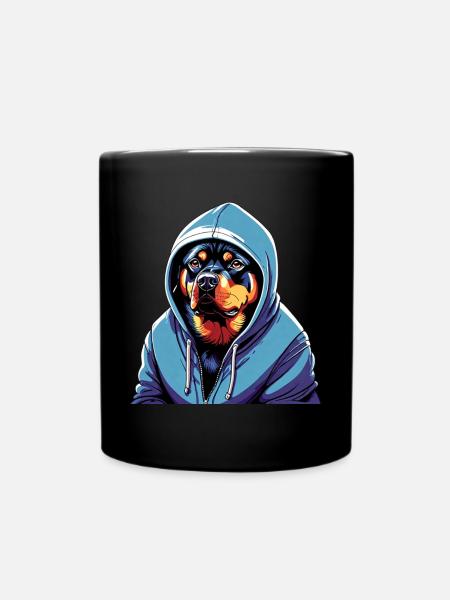 Sweat à capuche Rottweiler - Mug uni - noir