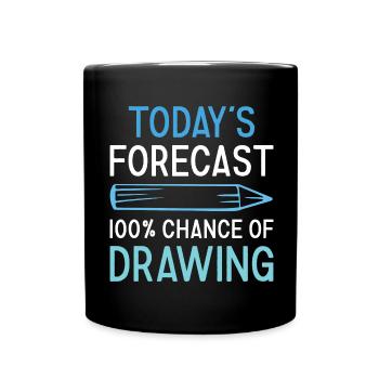 Drawer Today's Forecast Drawing - Tasse einfarbig - Schwarz - Vorne