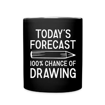 Drawer Today's Forecast Drawing - Tasse einfarbig - Schwarz - Vorne