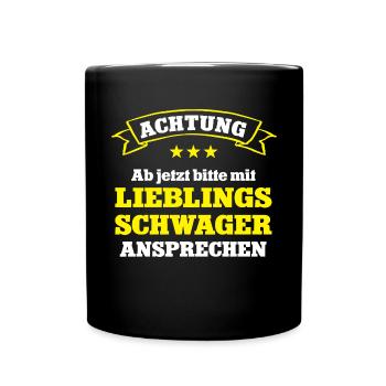 Lieblingsschwager Schwager Lieblings Bester Bruder - Tasse einfarbig - Schwarz - Vorne