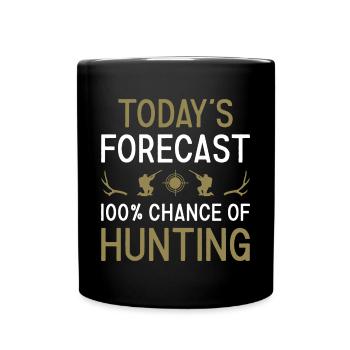 Hunter Today's Forecast Hunting - Full Colour Mug - black - Front