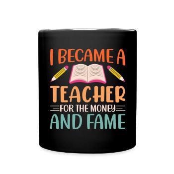 Teacher School Funny Students Best Teacher - Full Colour Mug - black - Front