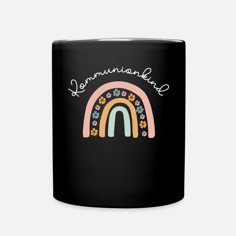 Kommunionkind Regenbogen Kommunion - Tasse einfarbig - Schwarz