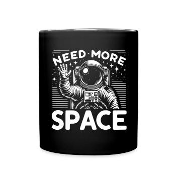 I need more space Free space Astronaut waves - Full Colour Mug - black - Front
