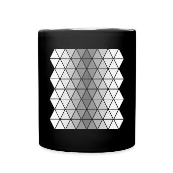 Motif Dégradé de Gris - Mug uni - noir - Devant