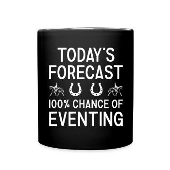 Rider Today's Forecast Eventing - Full Colour Mug - black - Front