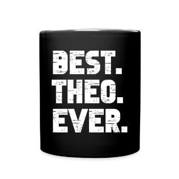 Best Theo Ever Retro Gift Saying Birthday - Full Colour Mug - black - Front