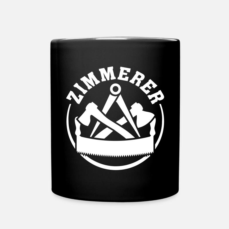 Zimmerer Zimmermann - Tasse einfarbig - Schwarz
