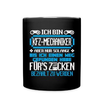 KFZ-MECHANIKER - Gamer - Tasse einfarbig - Schwarz - Vorne