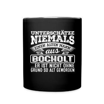 Der alte Mann aus BOCHOLT - Tasse einfarbig - Schwarz - Vorne