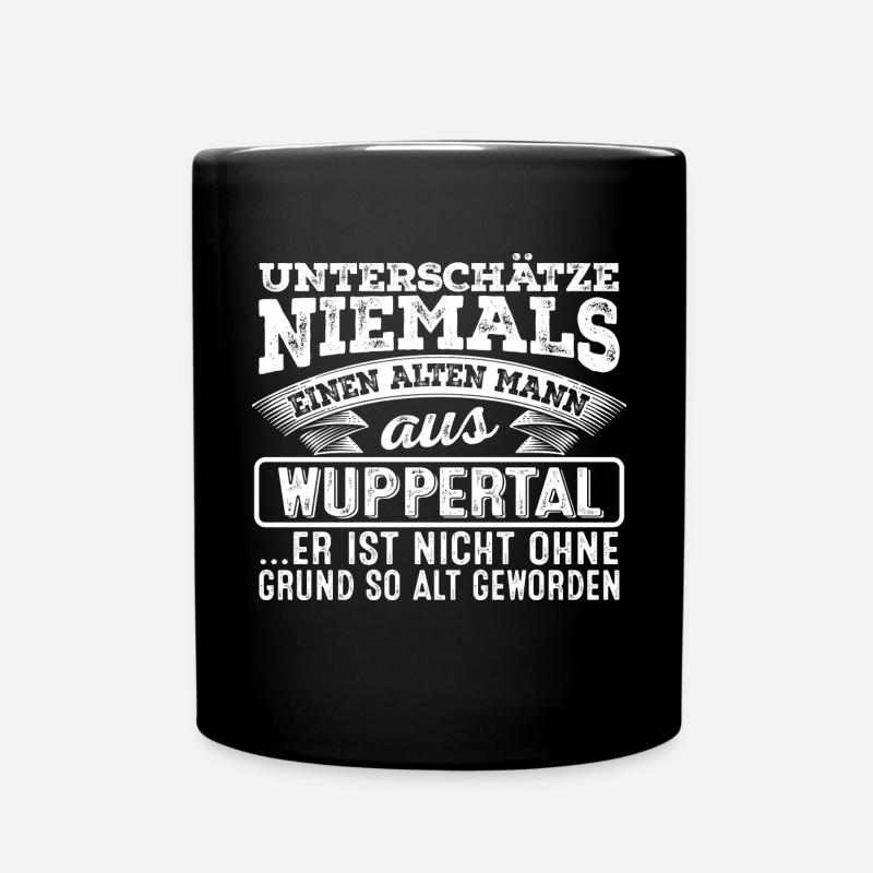 Der alte Mann aus WUPPERTAL - Tasse einfarbig - Schwarz