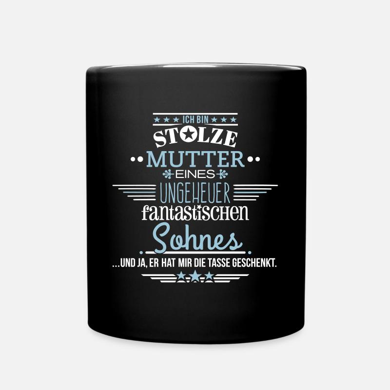 Fantastischer Sohn - Mutter - Tasse - Tasse einfarbig - Schwarz
