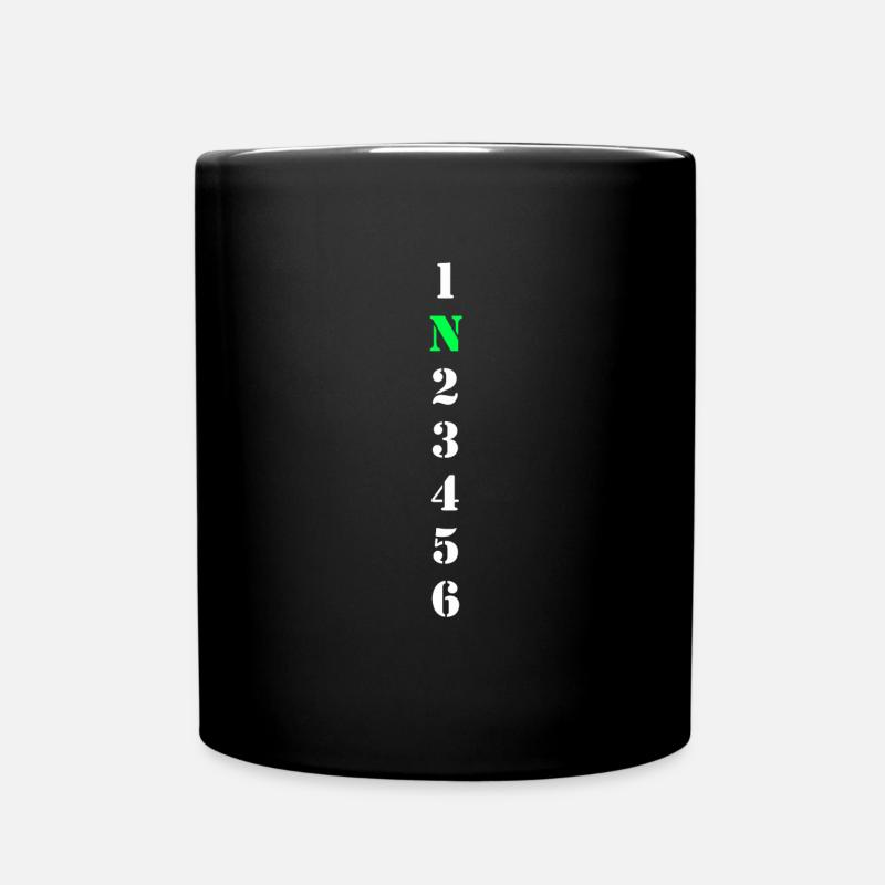 Vitesse - Moto / Rapports / Voiture / Commutation - Mug uni - noir