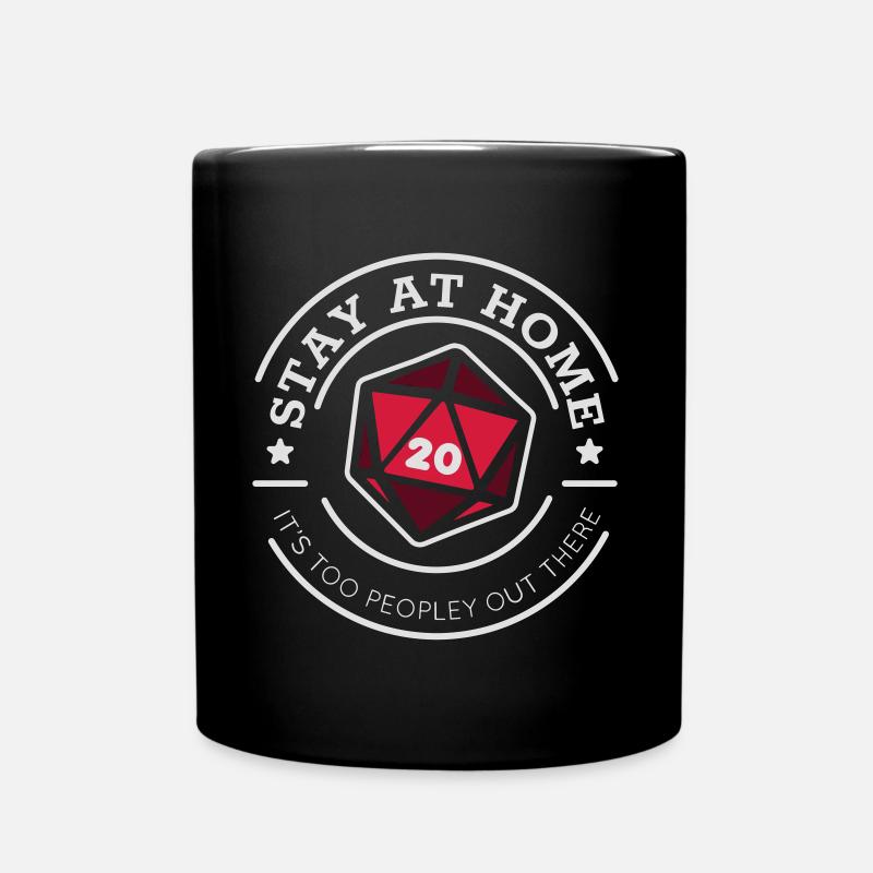 Pen and paper stay at home - Tasse einfarbig - Schwarz