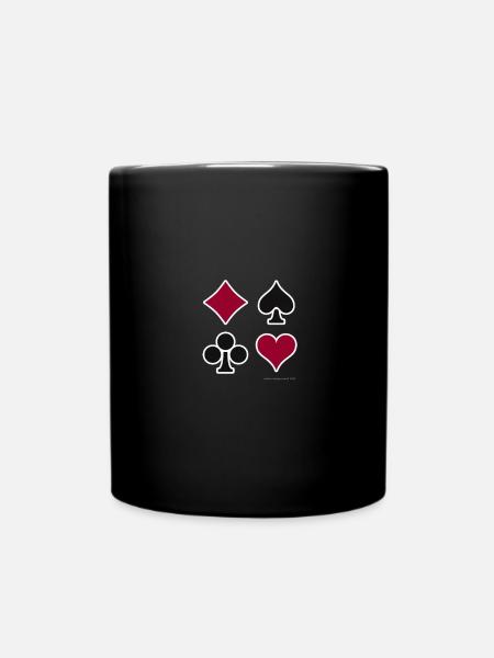 Vérifier pique coeur croix blanche - Mug uni - noir