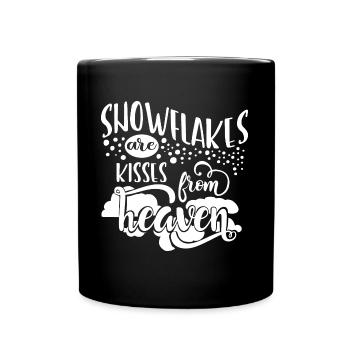 flocons de neige - Mug uni - noir - Devant