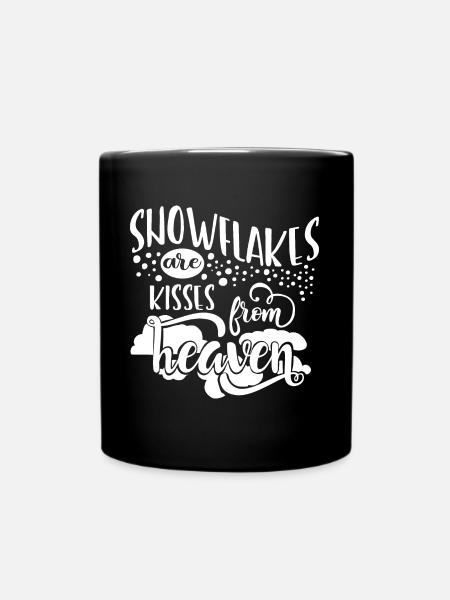 Schneeflocken - Tasse einfarbig - Schwarz