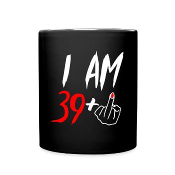 40 ans femme 40ème anniversaire cadeau de fête - Mug uni - noir - Devant