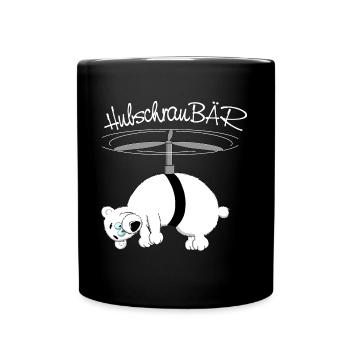 herziger, drolliger Bär - Tasse einfarbig - Schwarz - Vorne
