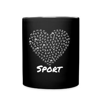 Love Sport white - Full Colour Mug - black - Front