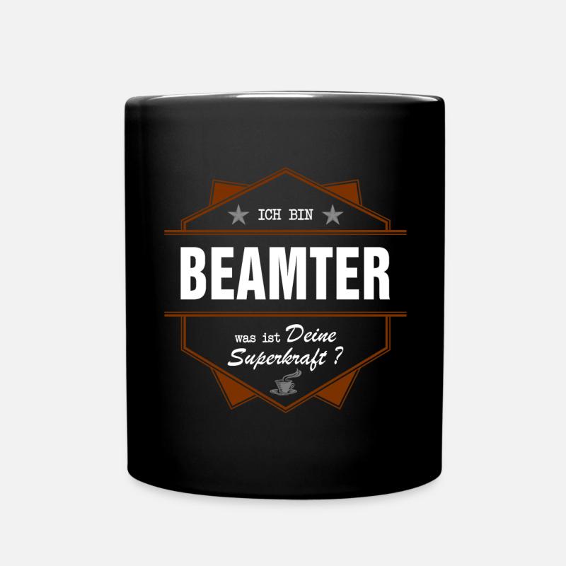 Beamter Superkraft hell - Tasse einfarbig - Schwarz