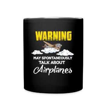 Peut parler spontanément des cadeaux d'avions - Mug uni - noir - Devant