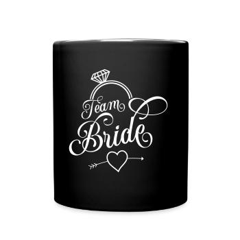 braut team ring - Tasse einfarbig - Schwarz - Vorne
