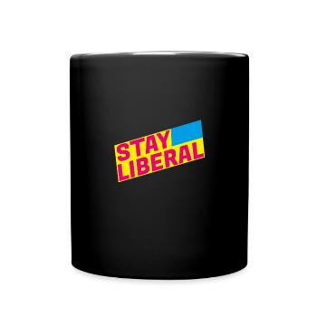 Stay Liberal - FDP JuLis Young Liberal Freedom - Full Colour Mug - black - Front
