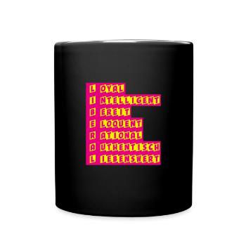 Definition Liberal - FDP JuLis Young Liberals Free - Full Colour Mug - black - Front