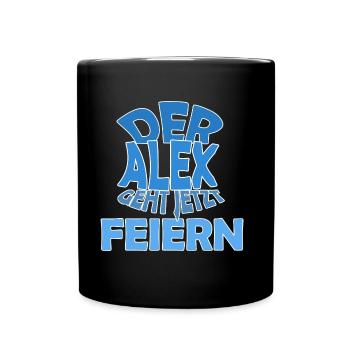 Alex goes out partying - Full Colour Mug - black - Front