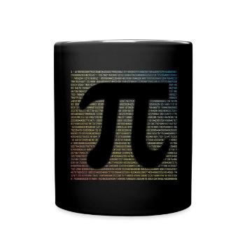 Pi Day Shirt Math Geek Gift - Full Colour Mug - black - Front