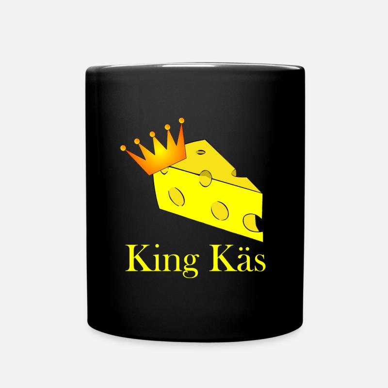 King Käs - Tasse einfarbig - Schwarz