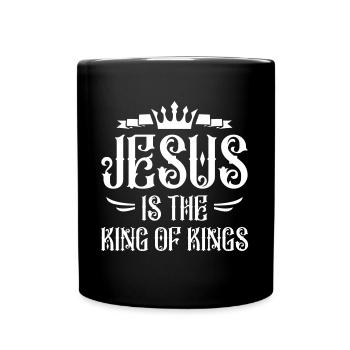 Jesus is king - Full Colour Mug - black - Front